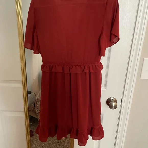 Lovely MIAMI rosy v-neck mini dress - Picture 2 of 2